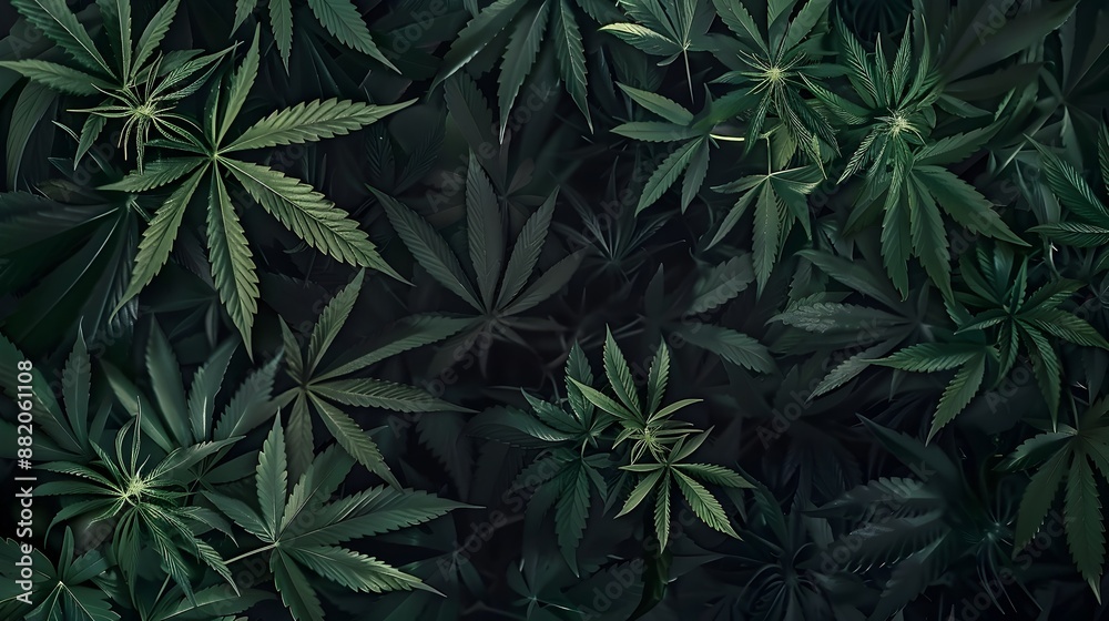 Green Cannabis Marijuana Leaves Background Texture Nature Organic Botany Farm Plant Ecology