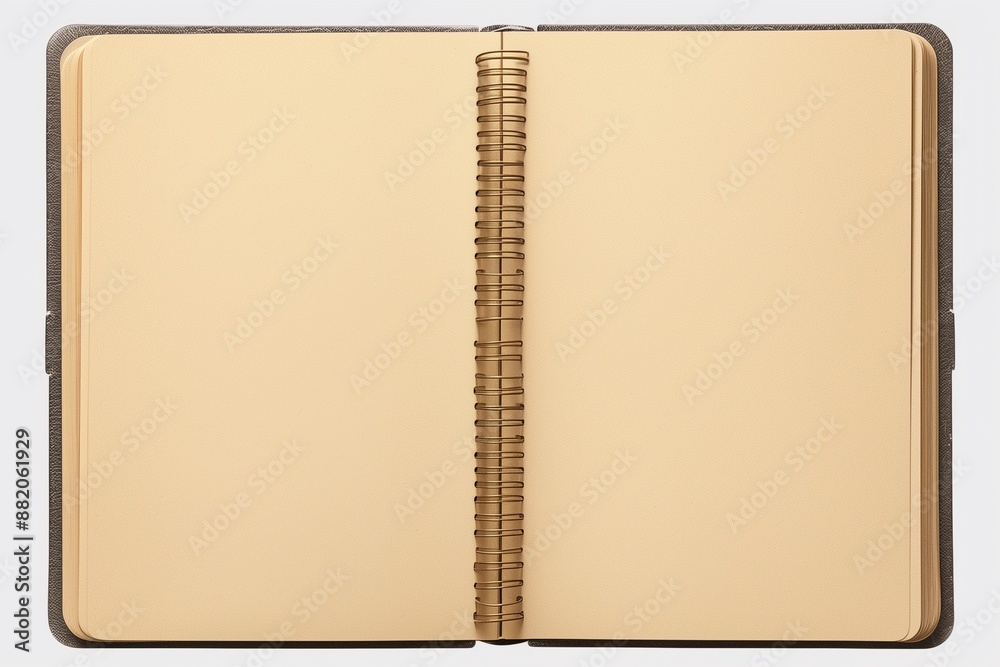 Blank open notebook isolated on white background Blank open notebook isolated on white background