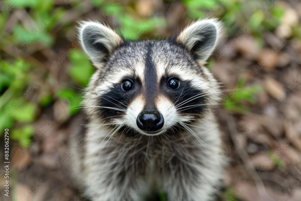 curious raccoon peering directly at the camera with intelligent eyes sharp focus on its distinctive masked face capturing every detail of fur and whiskers curious raccoon peering directly at the camera with intelligent eyes sharp focus on its distinctive masked face capturing every detail of fur and whiskers