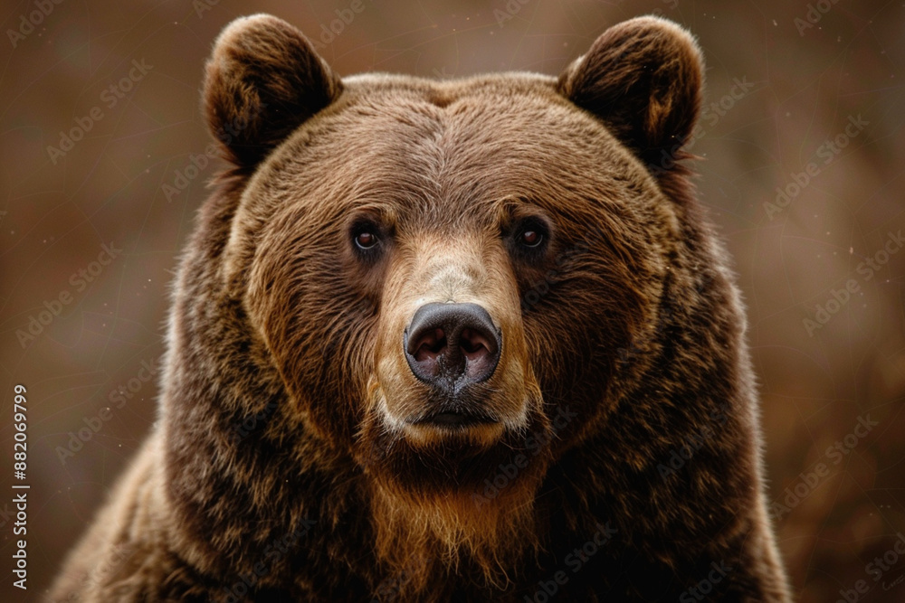 Close-up portrait of wild Brown Grizzly predator in the summer forest. Animal in natural habitat. Wildlife scene
Close-up portrait of wild Brown Grizzly predator in the summer forest. Animal in natural habitat. Wildlife scene