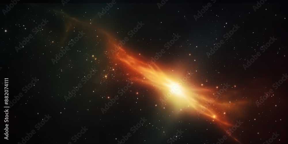 Fototapeta premium Cosmic Nebula with Bright Glow