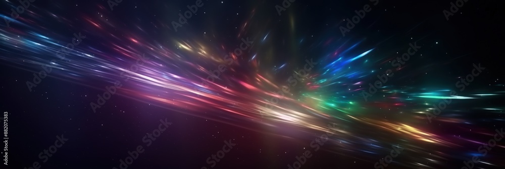 Obraz premium Abstract Cosmic Light Trails