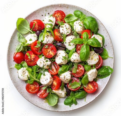 Fresh Caprese Salad With Basil and Mozzarella Cheese