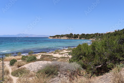 Fototapeta Naklejka Na Ścianę i Meble -  Best Aegina beaches in Greece