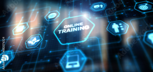 Training online Skills Business Technology Concept