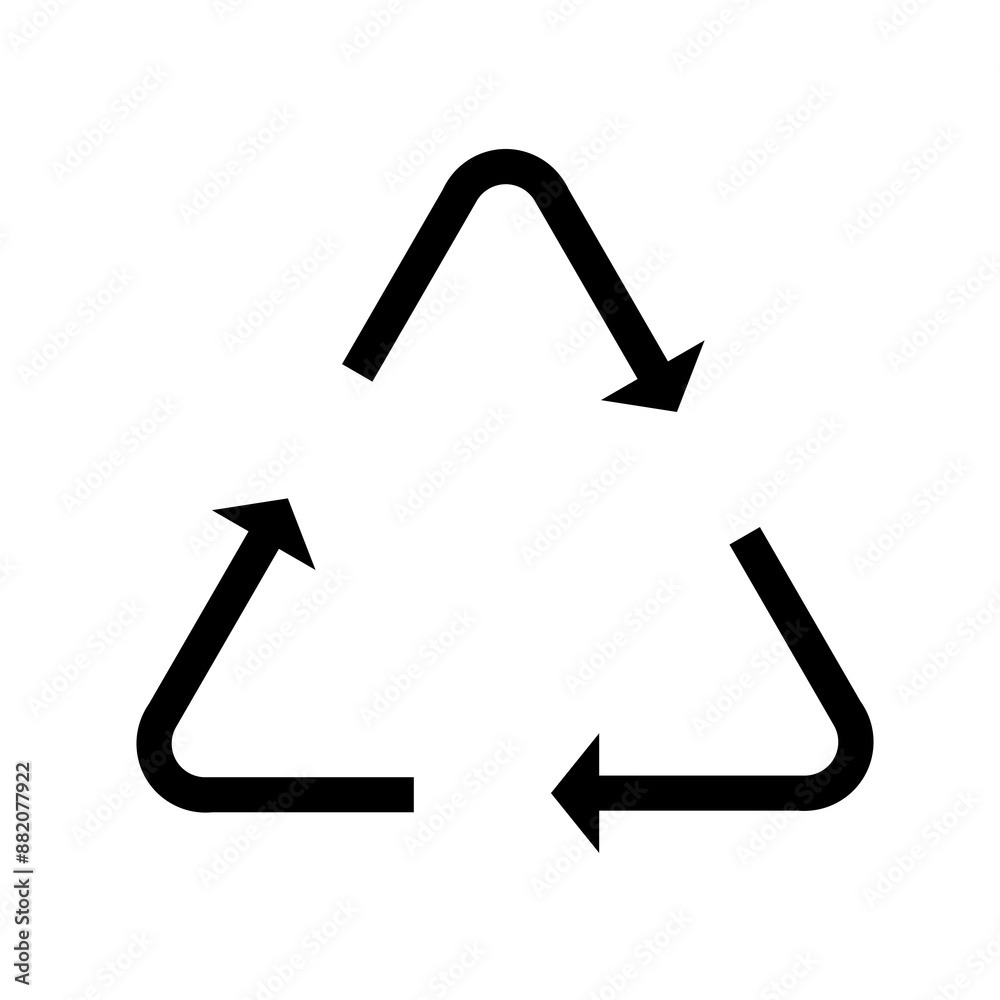 Recycle simple icon. Garbage processing recycling material symbol sign. Recycle simple icon. Garbage processing recycling material symbol sign.