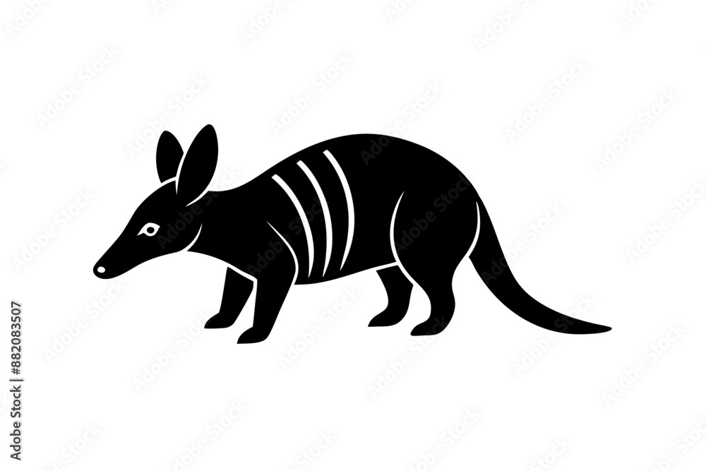 Fototapeta premium Aardvark silhouette vector art, Vector of Aardvark design, Aardvark silhouette design
