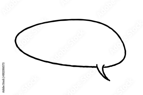 Speech bubble chat symbol. Comic book style speech bubble. Transparent PNG.