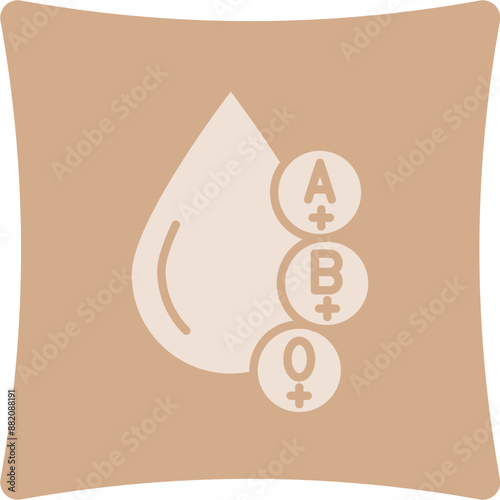 Blood Types Glyph Art Box Icon