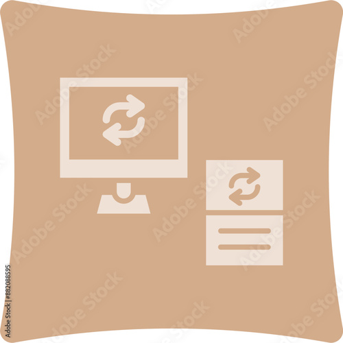 Data Synchronization Glyph Art Box Icon