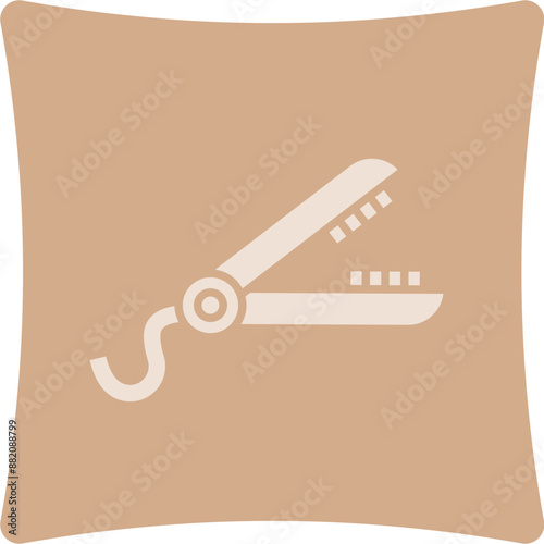 Hair Straightener Glyph Art Box Icon