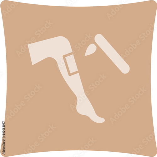 Depilation Glyph Art Box Icon