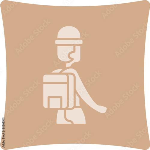 Tourist Glyph Art Box Icon