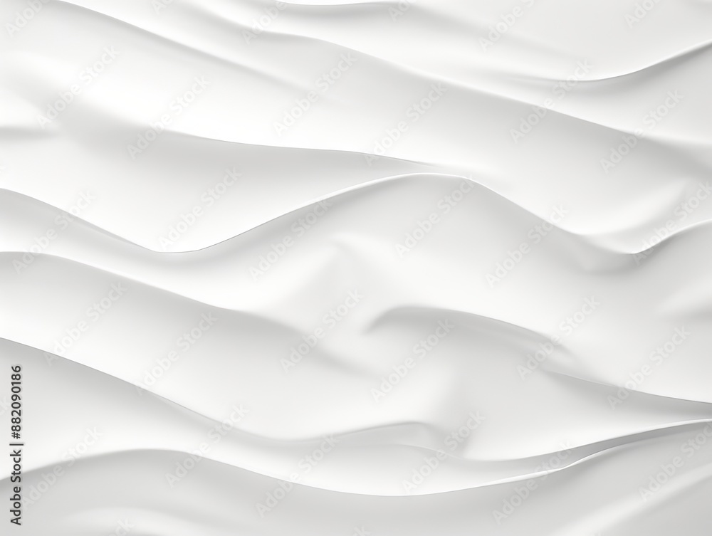 Fototapeta premium Abstract white wavy texture with intricate layered design patterns.