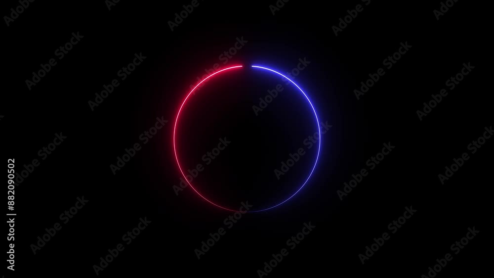 glowing neon circle animation. glowing neon circle animation.