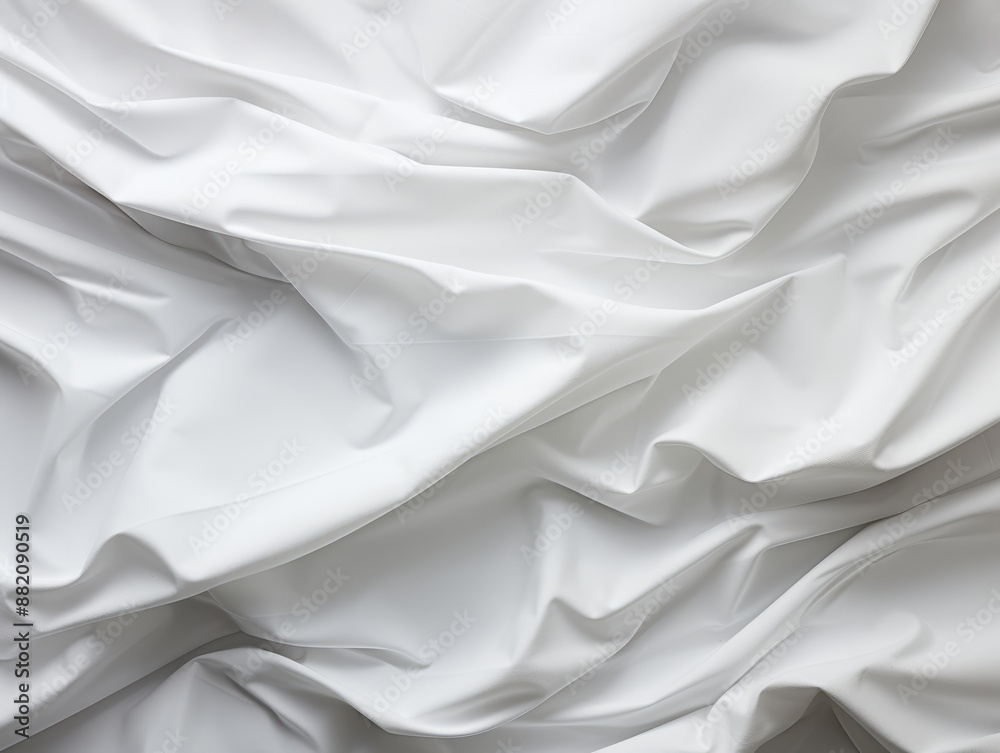 Crumpled white paper texture on a plain background. Crumpled white paper texture on a plain background.