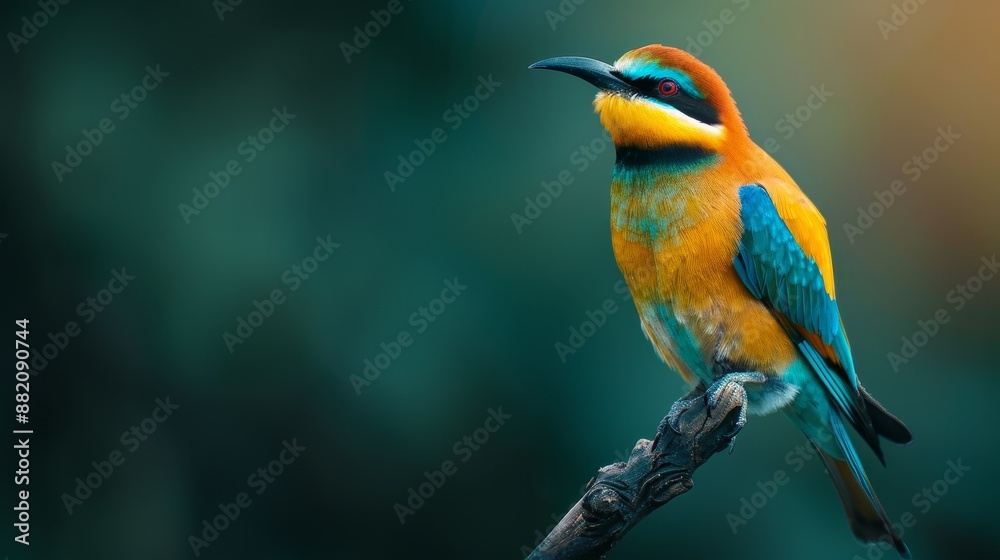 Detailed freeze-frame of a bird species perched on a branch, vibrant colors and delicate features highlighted by soft natural light Detailed freeze-frame of a bird species perched on a branch, vibrant colors and delicate features highlighted by soft natural light