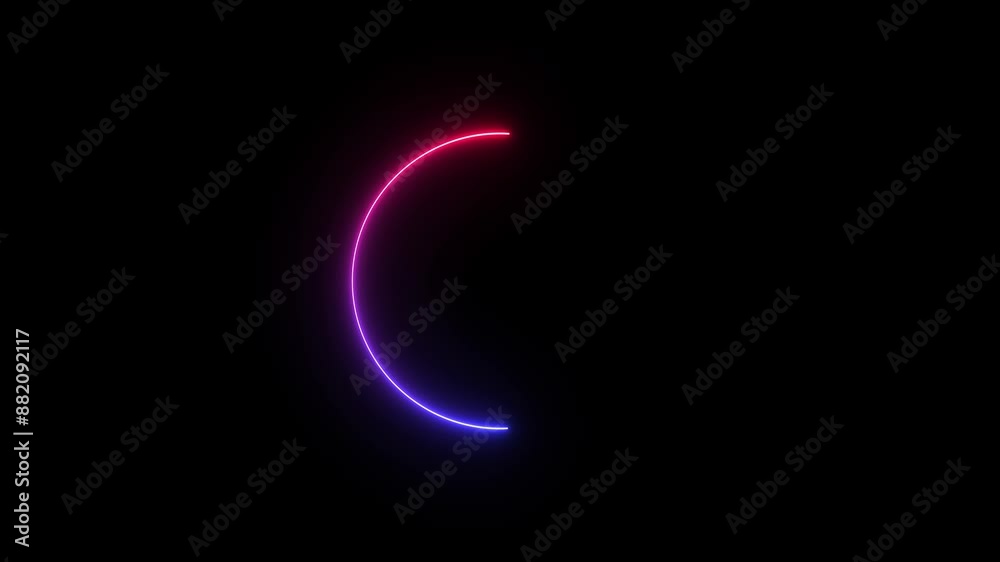 glowing neon circle animation.