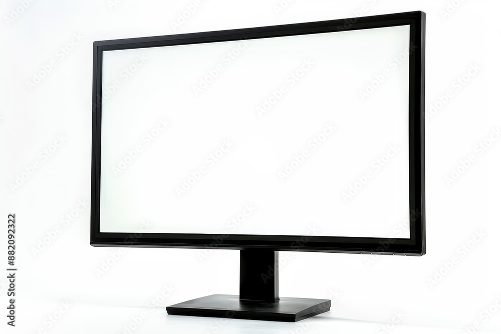 Isolated white screen from a computer monitor. Isolated white screen from a computer monitor.