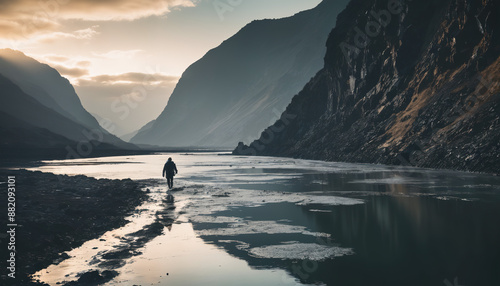 Lagoon Unknowns in Cloudy Winter: The Adventurer's Quest Overwhelmed in Landslide