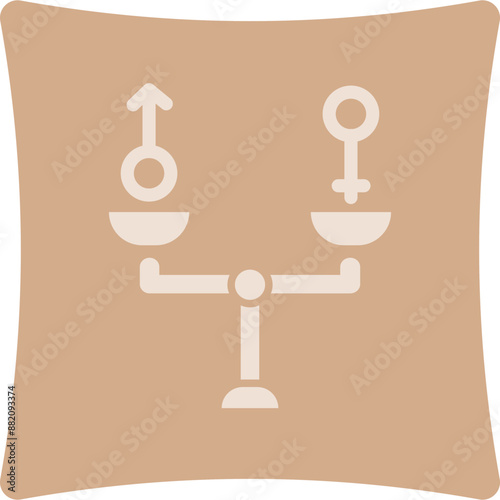 Gender Equality Glyph Art Box Icon