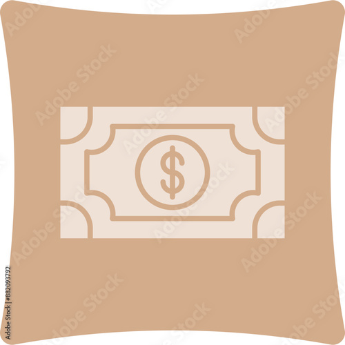 Fotografie Banknote Glyph Art Box Icon