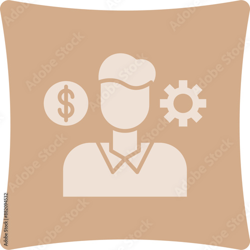 Entrepreneur Glyph Art Box Icon