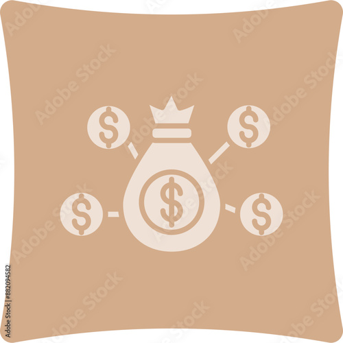 Crowdfunding Glyph Art Box Icon