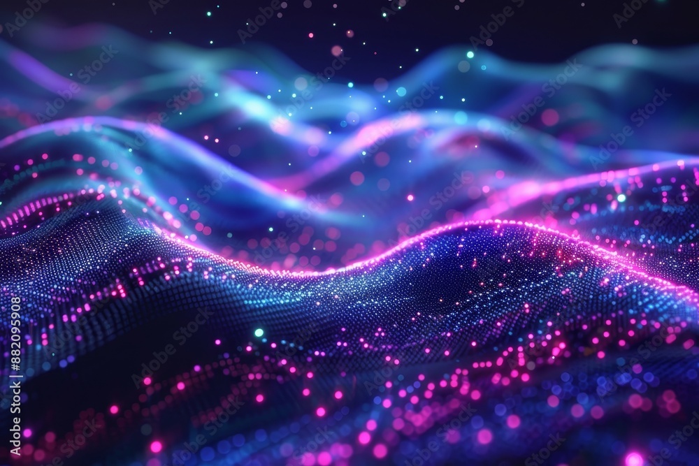 Abstract technology background. Zebra dots and colorful bokeh with generative AI. Graphic art design. Abstract technology background. Zebra dots and colorful bokeh with generative AI. Graphic art design.