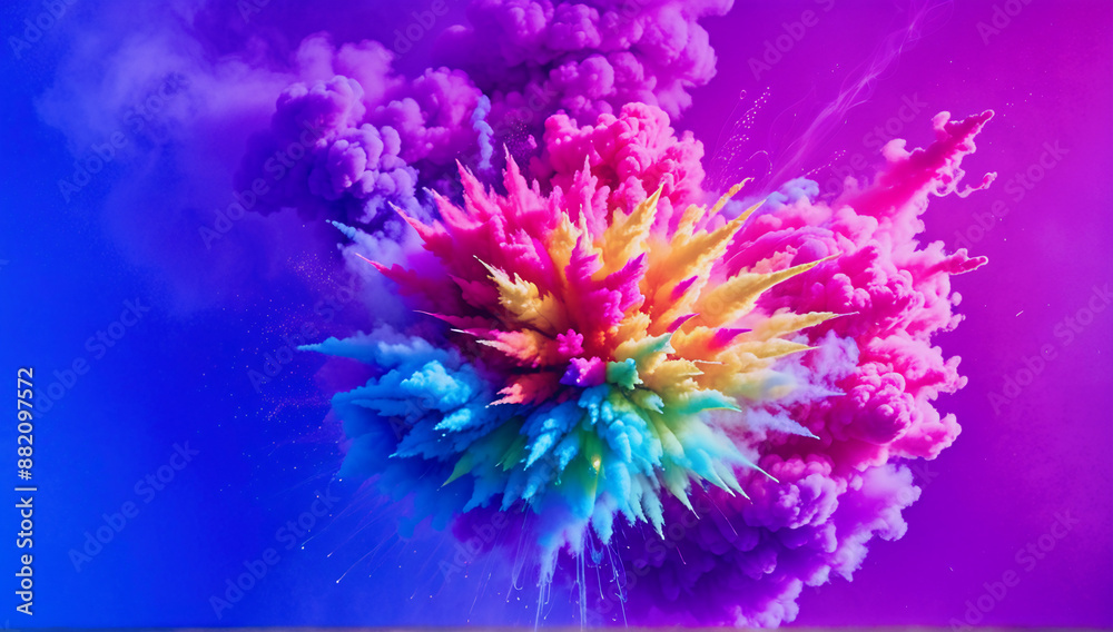 Obraz premium Abstract colorful cloud explosion