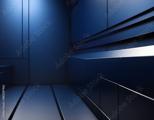 Abstract Geometric Shapes in Dark Blue and Grey, best background