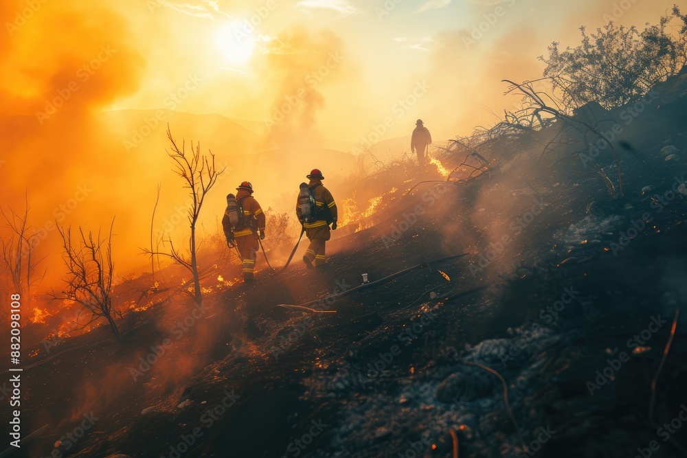 Firefighters in the Midst of Natural Crisis Firefighters in the Midst of Natural Crisis