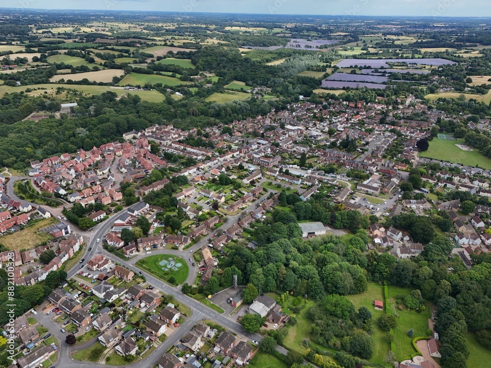 Fototapeta premium Sible Hedingham Essex Uk drone,aerial