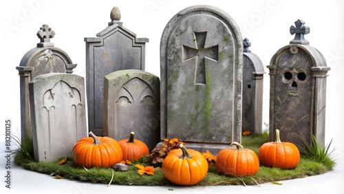 Pumpkins and Tombstones photo