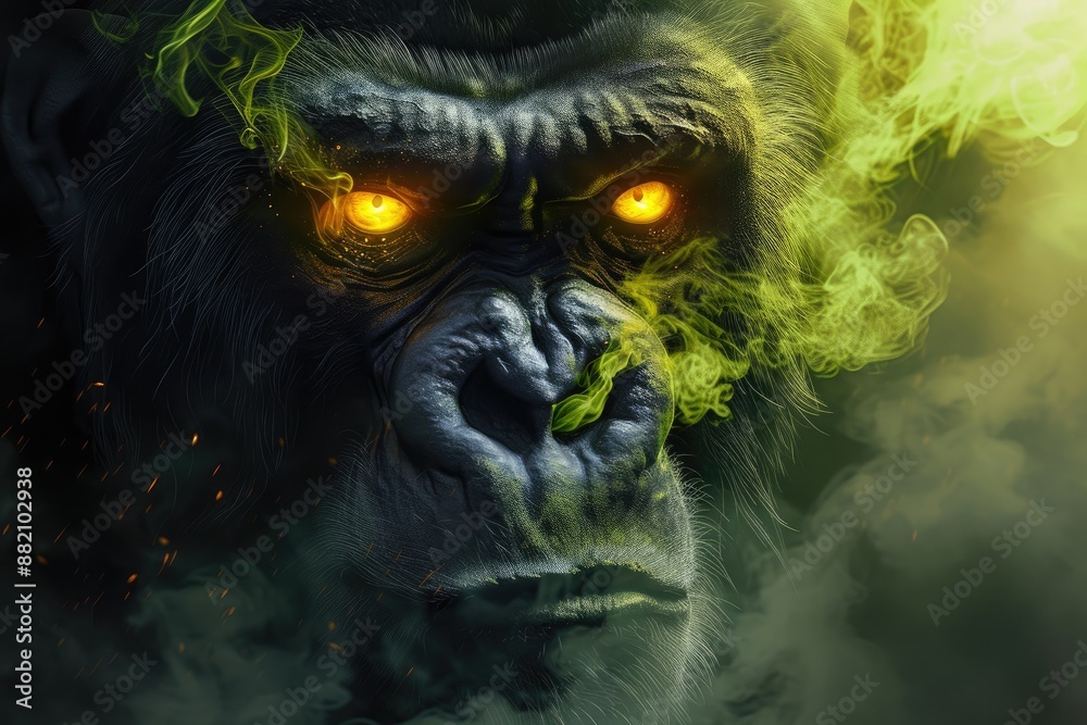 Fantasy Wildlife: Gorilla with Druidic Aura Fantasy Wildlife: Gorilla with Druidic Aura