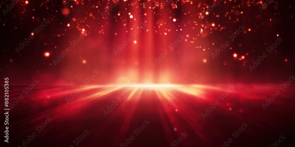 Obraz premium Red Glow with Sparkling Lights