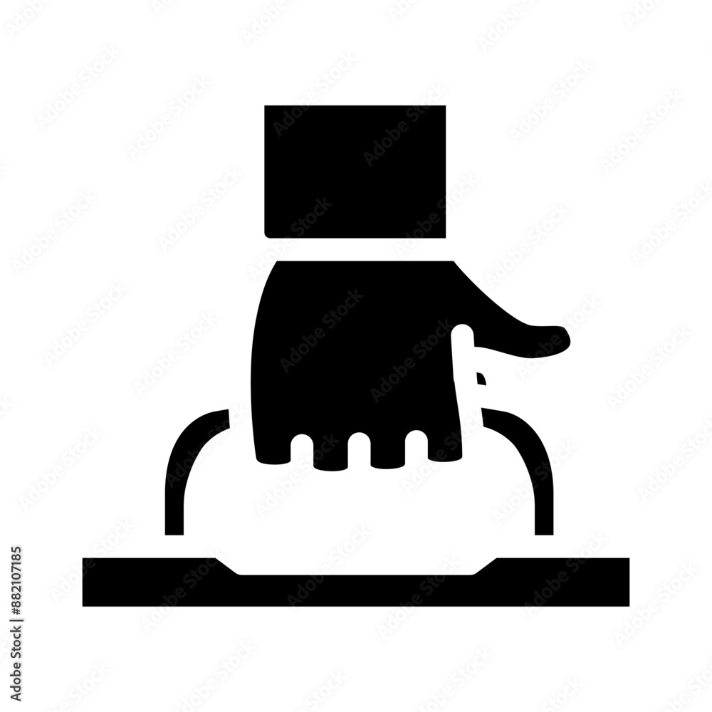 carry handle label product caution glyph icon vector. carry handle label product caution sign. isolated symbol illustration carry handle label product caution glyph icon vector. carry handle label product caution sign. isolated symbol illustration
