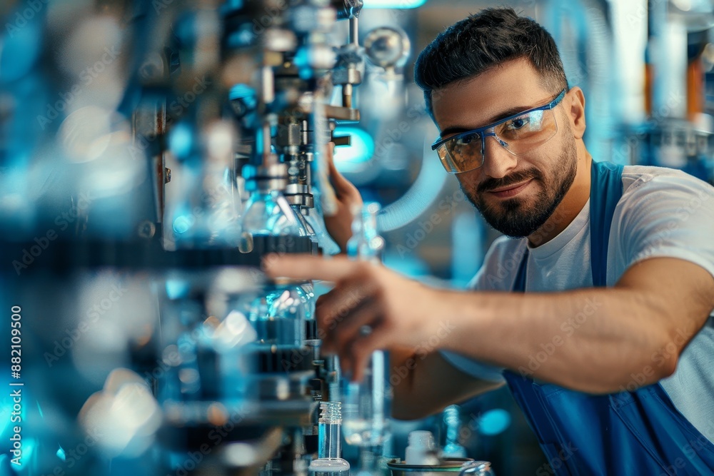 In-process mechanical engineering. Experienced engineer building a robotic machine on an automated basis. In-process mechanical engineering. Experienced engineer building a robotic machine on an automated basis.