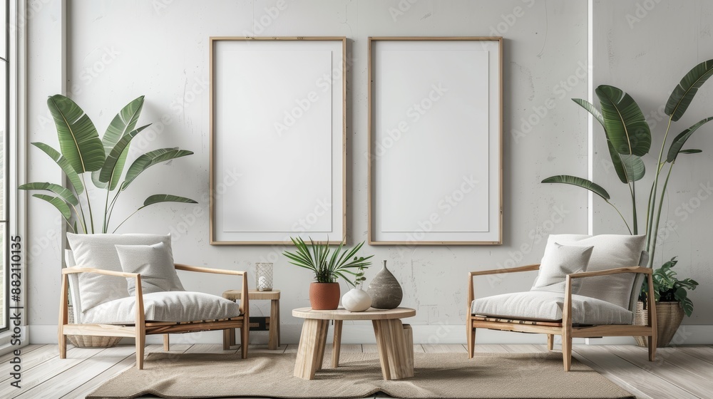 Frame mockup, Living room wall poster mockup Frame mockup, Living room wall poster mockup