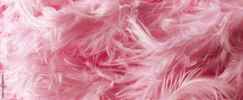 Fototapeta premium Pink feather wool pattern texture background, evoking softness and delicacy