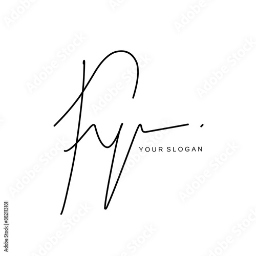 Fy Initial signature logo vector design