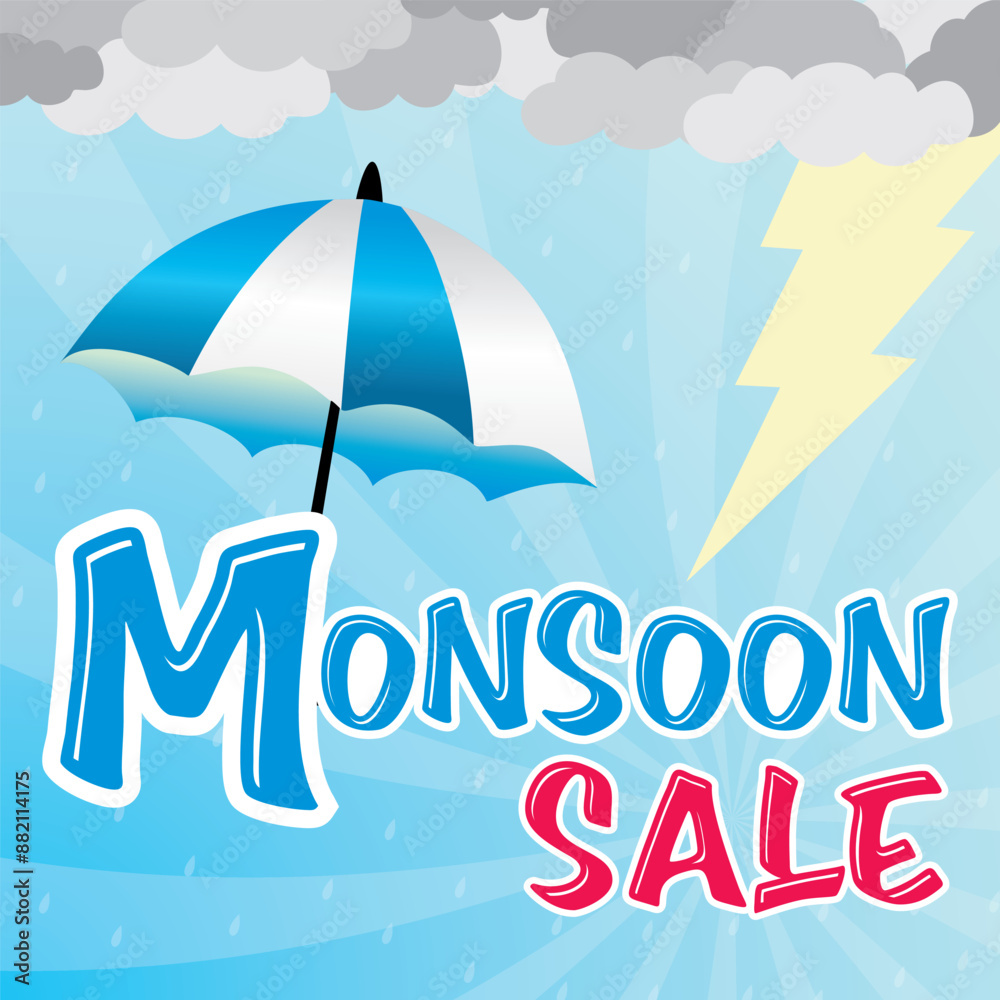 Monsoon sale limited offer template vector background illustration, product sale monsoon offer limited time offer. Monsoon sale limited offer template vector background illustration, product sale monsoon offer limited time offer.