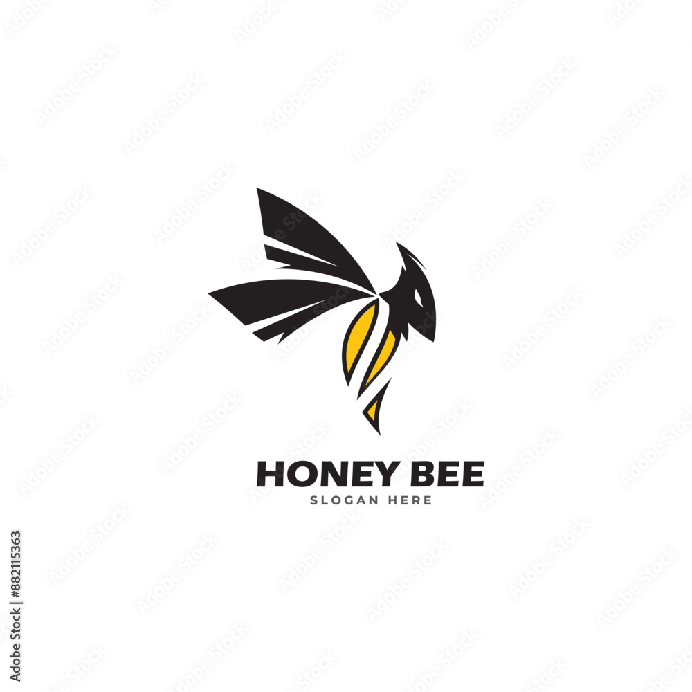 honey bee logo vector template honey bee logo vector template