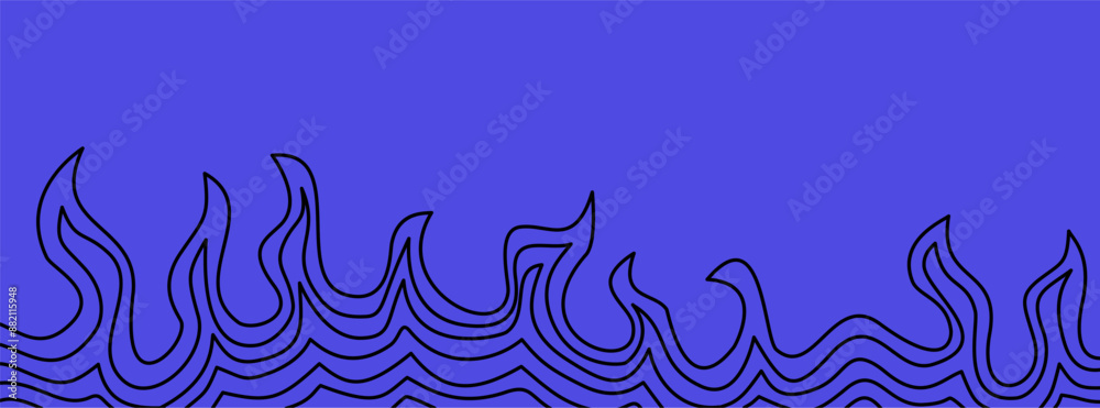 Fototapeta premium Abstract Fire Background. Abstract flame Background. doodle fire background. Flame Seamless Pattern. Fire flame seamless pattern. 