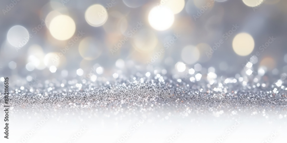 Sparkling Silver Bokeh Background Sparkling Silver Bokeh Background