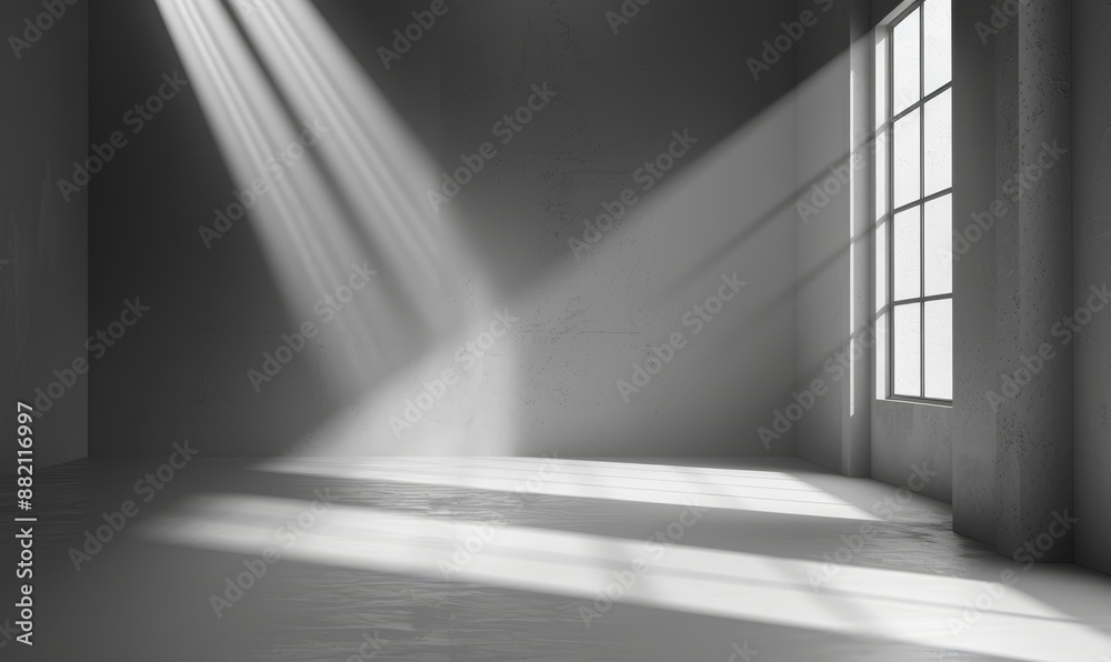 Obraz premium Gray background for product presentation with beautiful lights and shadows