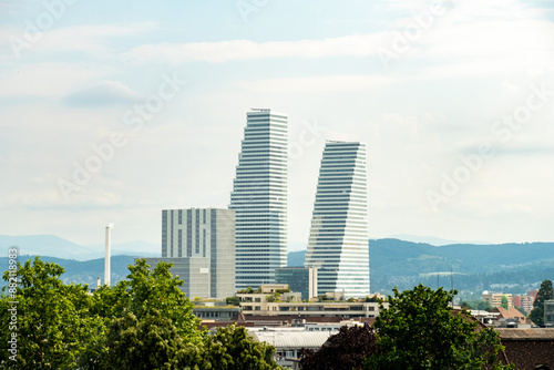 Panorama of the Roche Towers in Basel