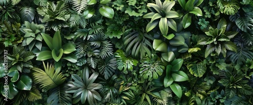 Green art with vibrant foliage
