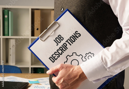 Konstfotografi Job descriptions concept, employment and team management