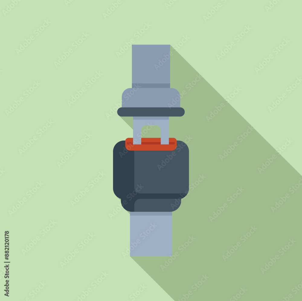 Seat belt buckle being fastened, ensuring safety and security while driving Seat belt buckle being fastened, ensuring safety and security while driving